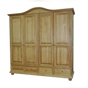 Szafa 4 drzwi, 4 szyflady drewniana olejowana