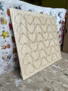 Drewniane Serduszka 72 Sztuki