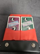 Dwie unikatowe talie kart w etui Radoskór Radom folia PRL '70 czerwiec 76