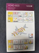 Safety Card / Karty Instrukcja Bezpieczeństwa QATAR Airbus A340-600