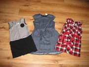 Trzy wizytowe sukienki - rozm 122-134 - Nowe