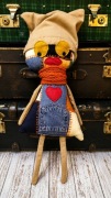 Patchworkowa Lalka Creepy Handmade – Upcycled Art Doll z Duszą