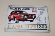 Metalowa tabliczka Dacia 1300 Rallye Du Danube 1977