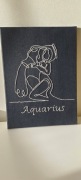Obraz wyszywany znak zodiaku Aquarius