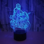 Lampka Led 3D motosport pomysł prezent  pilot RGB