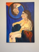 obraz "w lustrzanym odbiciu" 100x70 cm - akryl na płótnie 