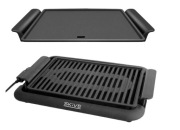 Grill stołowy SKIVE  z 2 wymiennymi płytami 38x25cm 1200W
