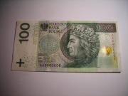100zł seria AA 6000006 super radar