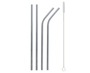Słomki metalowe Godan Eko srebrne 4 sztuki