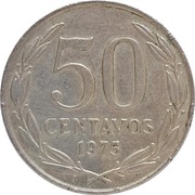 Chile 50 centavos 1975, KM#206