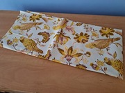 Nowy kupon materiału popelina 100%bawełna beżowa ptaki papugi poppy