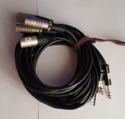 Kabel wtyk 3pin XLR / jack 6,3 stereo zbalansowany 2,5m  2 x kable