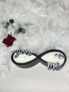 Świeca sojowa zapachowa handmade vintage | gipsowa czarna srebrna | 80g