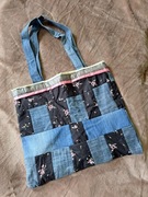 Torba shopper upcykling patchwork 