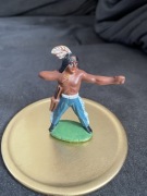 Stara figurka gumowa PRL Indianin Łucznik 80-90