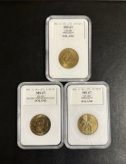 Jan Paweł II 2 zł MS 67 grading zestaw 2003 2005 2011 3 sztuki