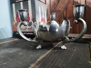 Metalowy świecznik donica  kwiat lotosu 