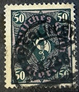Niemcy Deutsches Reich, 50 marek z 1922r. przedstawiający trąbkę pocztową.