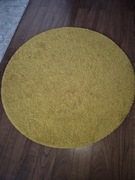 Dywan shaggy żółty okrągły, ikea