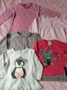 Bluzki, bluzeczki, długi rękaw, dziewczęce,r.74/80