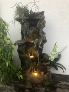 FONTANNA OGRODOWA - DEKORACYJNA " LEŚNY ZDRÓJ " wys. 110 cm ! ośw. LED !