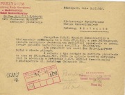 Komplet (6 szt) pism z lat 1946-1951 dot. preacow Zakł Energ w Białogardzie