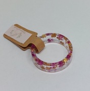 Pierścionek ręcznie robiony z żywicy 19 mm