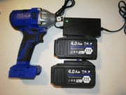 Klucz udarowy akumulatorowy + 2 baterie 4Ah i ładowarka.