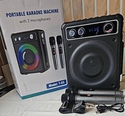 Maszyna do karaoke VOSOCO T-03, 2 mikrofony, Głośnik bluetooth 