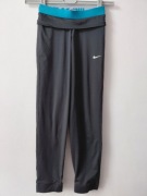 Leginsy dziewczęce szare sportowe Nike roz.S wymiary opis
