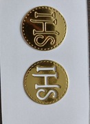 Scrapki Hostia złota Papier lustrzany Scrapbooking