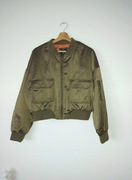 NOWA kurtka bomberka zielona Clockhouse jesienna błyszcząca vintage 40 L