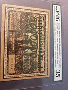 5000000 Mark gr 35 baknot z zielonym nadrukiem