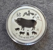 Lunar II 2019 Rok świni 2oz srebro 2$