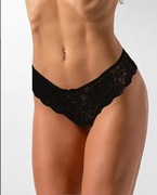 Koronkowe figi półprzezroczyste stringi z głębokim dekoltem majtki  XL