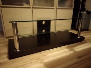 Stolik RTV - Wenge / Szkło