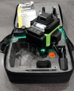 Nowy Laser Krzyżowy HILDA 4D | 16 Linii Zielony | Zestaw XXL + Walizka