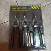 Zestaw trzech nożyc do blachy 