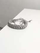 Bransoletka szara handmade