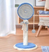 Uroczy błękitny drapak dla kota Lizak 55cm