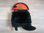 Futrzany "kołnierz" na buty, para, nowe