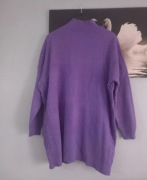Fioletowy sweter półgolf rozm L/XL M&V. Bardzo miły w dotyku, mięciutki