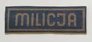 Naszywka MILICJA z okresu PRL do munduru polowego m.in. ZOMO