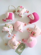 Girlanda wiosenna wielkanocna kurki różowe 