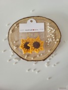 Kolczyki na szydełku Słonecznik