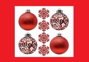 Duże Czerwone Ozdoby Bombkowe
