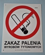 Wywieszka zakaz palenia