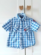 Koszula chłopięca w biało-niebieską kratę