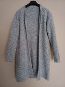 Kardigan sweter płaszczyk szary ciepły rozmiar M
