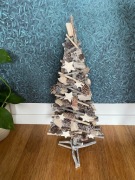 Oryginalna choinka drewniana dekoracja świąteczna handmade